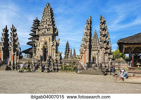 Stock Photography - "Believers in the Pura Ulun Danu Batur temple, Bali, Indonesia, Asia". Fotosearch