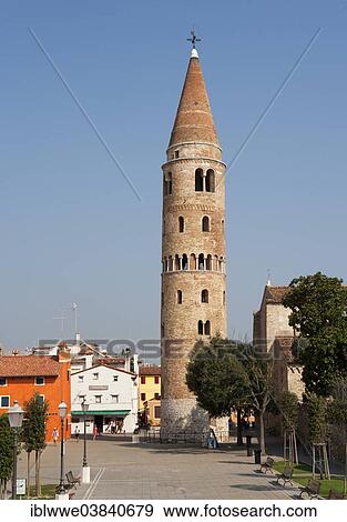 "Bell tower, Campanile of Caorle, historic centre, Caorle, Province of Venice, Italy, Europe" View Large Photo Image Stock Photo - "Bell tower, Campanile of Caorle, historic centre, Caorle, Province of Venice, Italy, Europe". Fotosearch