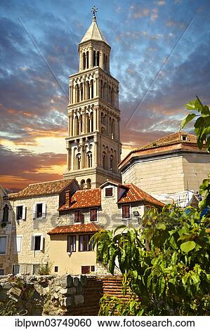 "Bell tower of the Cathedral of Saint Domnius, Split, Croatia, Europe" View Large Photo Image Stock Image - "Bell tower of the Cathedral of Saint Domnius, Split, Croatia, Europe". Fotosearch