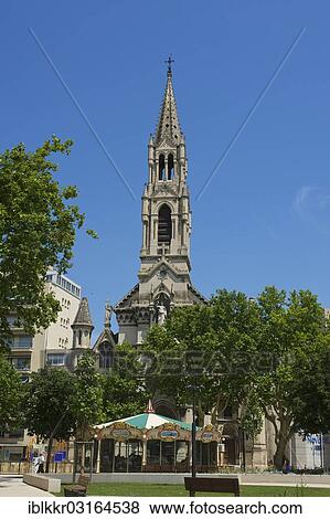 "Bell tower of the church of Sainte-Perpetue and Sainte-Felicite, Nimes, Region Languedoc-Roussillon, France, Europe" View Large Photo Image Stock Photo - "Bell tower of the church of Sainte-Perpetue and Sainte-Felicite, Nimes, Region Languedoc-Roussillon, France, Europe". Fotosearch