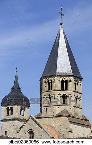 "Bell tower of the Cluny Abbey, Cluny, Saone et Loire, Burgundy, France, Europe" View Large Photo Image Stock Photograph - "Bell tower of the Cluny Abbey, Cluny, Saone et Loire, Burgundy, France, Europe". Fotosearch