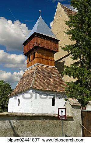 Stock Photo - "Bell tower of the Saxon Fortified church of Atel, Sibiu, Romania, Europe". Fotosearch