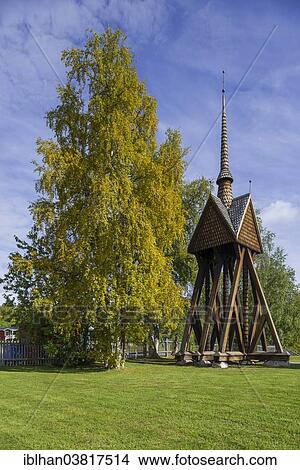 "Bell tower of the stave church in Kvikkjokk, Norrbotten County, Sweden, Europe" View Large Photo Image Picture - "Bell tower of the stave church in Kvikkjokk, Norrbotten County, Sweden, Europe". Fotosearch