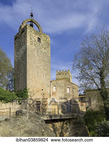 "Bell tower, Peratallada, Catalonia region, Spain, Europe" View Large Photo Image Picture - "Bell tower, Peratallada, Catalonia region, Spain, Europe". Fotosearch