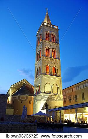 Stock Photo - "Bell tower, Zadar Cathedral, Zadar, Croatia, Europe". Fotosearch