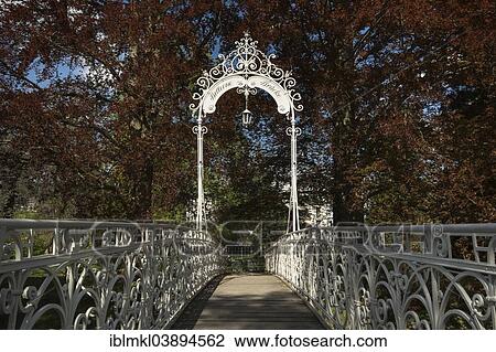 "Bellevue Bridge across the Oos River, on Lichtentaler Allee street, Baden-Baden, Baden-Wurttemberg, Germany, Europe" View Large Photo Image Stock Image - "Bellevue Bridge across the Oos River, on Lichtentaler Allee street, Baden-Baden, Baden-Wurttemberg, Germany, Europe". Fotosearch