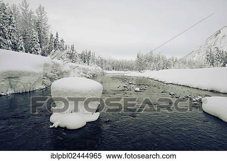 Stock Photography - "Bench Creek in winter, Alaska". Fotosearch