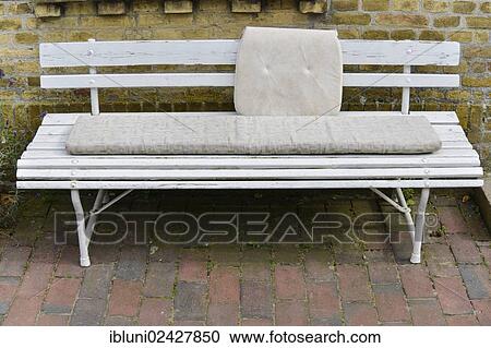 Bench with a cushion View Large Photo Image Stock Image - Bench with a cushion. Fotosearch