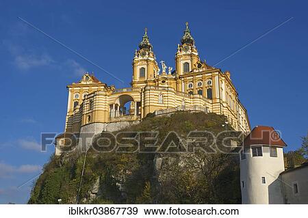 "Benedictine Abbey of Melk on the Danube River, Wachau, Lower Austria, Austria, Europe" View Large Photo Image Stock Photo - "Benedictine Abbey of Melk on the Danube River, Wachau, Lower Austria, Austria, Europe". Fotosearch