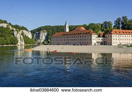 "Benedictine Abbey of St. George, Weltenburg Abbey at the Danube Gorge, Danube River, Kelheim, Lower Bavaria, Bavaria, Germany, Europe" View Large Photo Image Stock Image - "Benedictine Abbey of St. George, Weltenburg Abbey at the Danube Gorge, Danube River, Kelheim, Lower Bavaria, Bavaria, Germany, Europe". Fotosearch