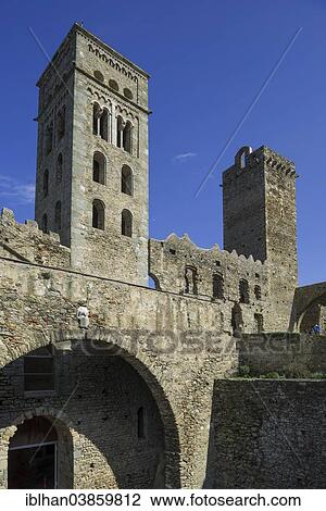 "Benedictine Monastery of Sant Pere de Rodes, near El Port de la Selva, Cap de Creus Natural Park, Catalonia region, Spain, Europe" View Large Photo Image Stock Image - "Benedictine Monastery of Sant Pere de Rodes, near El Port de la Selva, Cap de Creus Natural Park, Catalonia region, Spain, Europe". Fotosearch