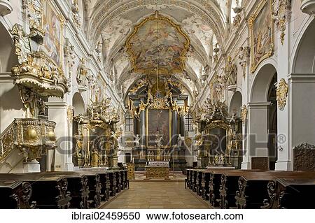 "Benedictine monastery of St. Emmeram, St. Emmeram's Abbey, nave and high altar of the papal basilica with a baroque interior by the Asam brothers, Old Town of Regensburg, Upper Palatinate, Bavaria, Germany, Europe" View Large Photo Image Stock Image - "Benedictine monastery of St. Emmeram, St. Emmeram's Abbey, nave and high altar of the papal basilica with a baroque interior by the Asam brothers, Old Town of Regensburg, Upper Palatinate, Bavaria, Germany, Europe". Fotosearch