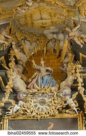 Stock Photography - "Benedictine monastery of St. Emmeram, St. Emmeram's Abbey, papal basilica with a baroque high altar by the Asam brothers, interior view, old town of Regensburg, Upper Palatinate, Bavaria, Germany, Europe". Fotosearch