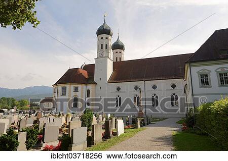 "Benediktbeuern Abbey, a Benedictine monastery with a cemetery, Benediktbeuern, Upper Bavaria, Bavaria, Germany, Europe" View Large Photo Image Stock Photograph - "Benediktbeuern Abbey, a Benedictine monastery with a cemetery, Benediktbeuern, Upper Bavaria, Bavaria, Germany, Europe". Fotosearch