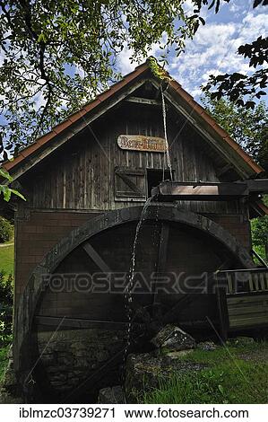 Stock Image - "Benz-Muehle water mill, built in 1800, part of the Muehlenweg mill route, Ottenhofen im Schwarzwald, Black Forest, Baden-Wurttemberg, Germany, Europe". Fotosearch