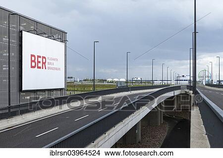 Picture - "Berlin Brandenburg Airport BER not yet in operation, access to terminal, Schonefeld, Brandenburg, Germany, Europe". Fotosearch