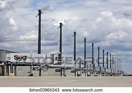 Stock Image - "Berlin Brandenburg Airport BER under construction, South Pier gates, Schonefeld, Brandenburg, Germany, Europe". Fotosearch