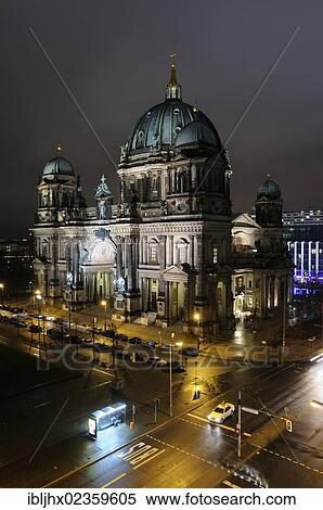 "Berlin Cathedral at night, Berlin, Germany, Europe" View Large Photo Image Stock Photography - "Berlin Cathedral at night, Berlin, Germany, Europe". Fotosearch