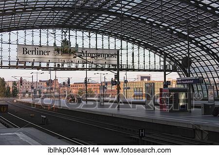 Picture - "Berlin Central Railway Station, Berlin, Berlin, Germany, Europe". Fotosearch