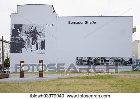 Stock Image - "Berlin Wall Memorial at Bernauer Strasse, Berlin, Germany, Europe". Fotosearch