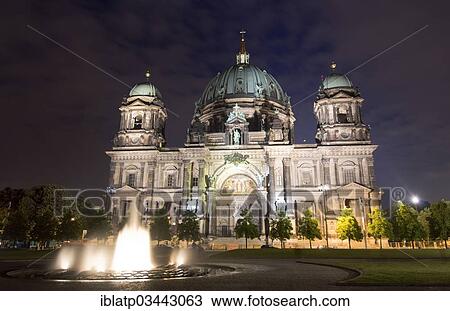 "Berliner Dom, Berlin Cathedral, at night, Museumsinsel, Berlin, Berlin, Germany, Europe" View Large Photo Image Stock Image - "Berliner Dom, Berlin Cathedral, at night, Museumsinsel, Berlin, Berlin, Germany, Europe". Fotosearch