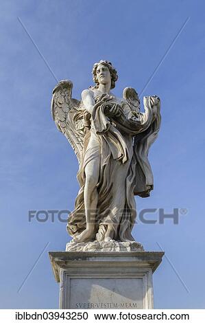 "Bernini statue on Ponte Sant'Angelo bridge, Rome, Italy, Europe" View Large Photo Image Stock Image - "Bernini statue on Ponte Sant'Angelo bridge, Rome, Italy, Europe". Fotosearch