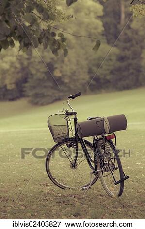 Stock Photo - Bicycle in a park. Fotosearch