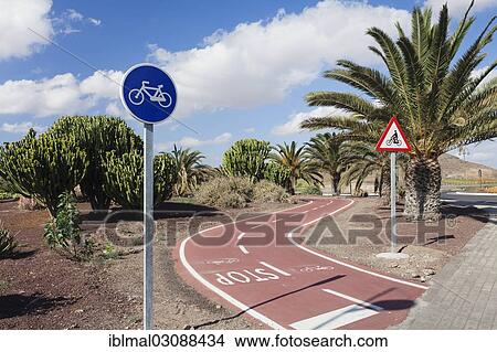 "Bicycle path, Las Playitas, Fuerteventura, Canary Islands, Spain, Europe" View Large Photo Image Picture - "Bicycle path, Las Playitas, Fuerteventura, Canary Islands, Spain, Europe". Fotosearch