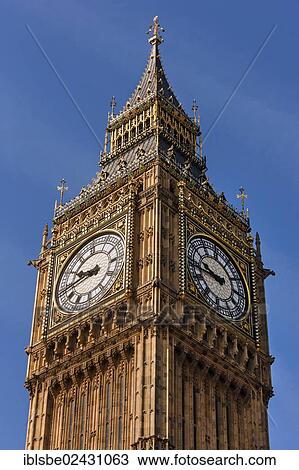 Stock Image - "Big Ben Clock Tower, Palace of Westminster, Unesco World Heritage Site, London, England, United Kingdom, Europe". Fotosearch