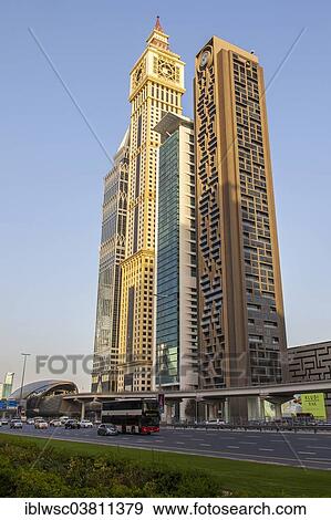 "Big Ben of Dubai, Al Yaqoub Tower, 328 m, on Sheikh Zayed Road, Dubai, United Arab Emirates, Asia" View Large Photo Image Stock Photo - "Big Ben of Dubai, Al Yaqoub Tower, 328 m, on Sheikh Zayed Road, Dubai, United Arab Emirates, Asia". Fotosearch