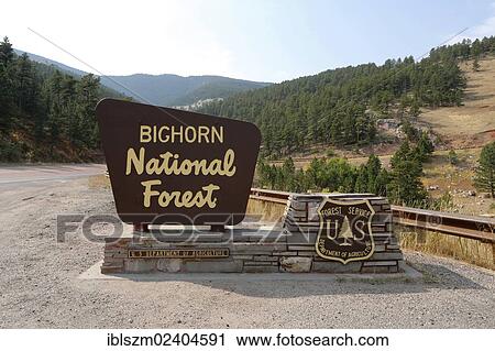 "Bighorn National Forest, sign, Wyoming, USA, America" View Large Photo Image Stock Image - "Bighorn National Forest, sign, Wyoming, USA, America". Fotosearch