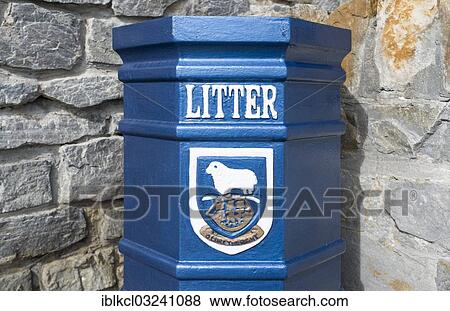 "Bin with the coat of arms of the Falkland Islands and the motto """"Desire the Right"""", Stanley, Ostfalkland, Falkland Islands, South America" View Large Photo Image Stock Photo - "Bin with the coat of arms of the Falkland Islands and the motto """"Desire the Right"""", Stanley, Ostfalkland, Falkland Islands, South America". Fotosearch
