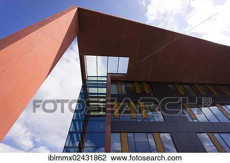 Stock Image - "Biologicum Campus Riedberg, research institute of the Max Planck Society, Frankfurt-Riedberg, Frankfurt am Main, Hesse, Germany, Europe, PublicGround, Europe". Fotosearch
