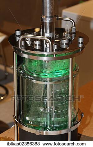 Stock Photo - "Bioreactor with bacteria in suspension, IdeenPark 2012, technology and education summit conference for young people, Essen, Ruhr area, North Rhine-Westphalia, Germany, Europe". Fotosearch