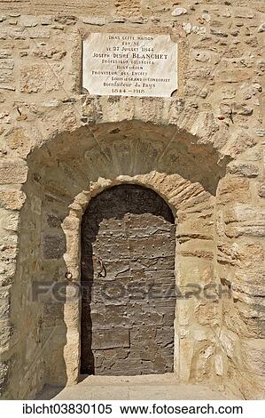 "Birthplace of Joseph Desire Blanchet, born 1844, Mazan, Vaucluse, Provence-Alpes-Cote d'Azur, Southern France, France, Europe" View Large Photo Image Stock Photography - "Birthplace of Joseph Desire Blanchet, born 1844, Mazan, Vaucluse, Provence-Alpes-Cote d'Azur, Southern France, France, Europe". Fotosearch