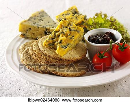 "Biscuits with Stilton, White Stilton and Blacksticks cheese" View Large Photo Image Stock Photo - "Biscuits with Stilton, White Stilton and Blacksticks cheese". Fotosearch