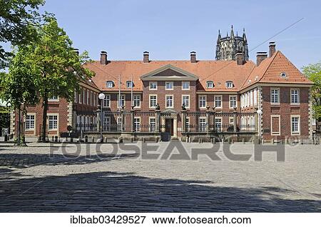"Bishop's Palace, General Vicariate, Domplatz square, Munster, North Rhine-Westphalia, Germany, Europe" View Large Photo Image Stock Photo - "Bishop's Palace, General Vicariate, Domplatz square, Munster, North Rhine-Westphalia, Germany, Europe". Fotosearch