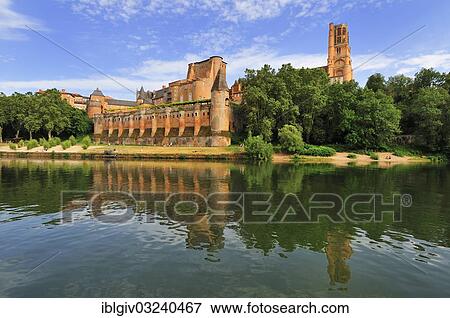 "Bishop's Quarter with Albi Cathedral, formally the Cathedral of Saint Cecilia, Cathedrale Sainte-Cecile d'Albi and Bishop's Palace, Palais de la Berbie, historic center, Albi, Departement Tarn, Midi-Pyrenees, France, Europe" View Large Photo Image Stock Photo - "Bishop's Quarter with Albi Cathedral, formally the Cathedral of Saint Cecilia, Cathedrale Sainte-Cecile d'Albi and Bishop's Palace, Palais de la Berbie, historic center, Albi, Departement Tarn, Midi-Pyrenees, France, Europe". Fotosearch