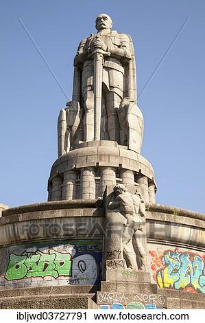 Stock Image - "Bismarck Monument, Hamburg, Hamburg, Germany, Europe". Fotosearch