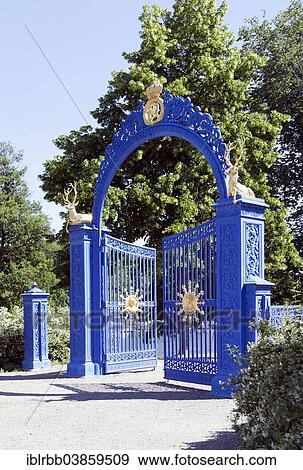 "Bla Porten, blue gate, entrance to the country park on Djurgarden island, Stockholm, Sweden, Europe" View Large Photo Image Stock Photo - "Bla Porten, blue gate, entrance to the country park on Djurgarden island, Stockholm, Sweden, Europe". Fotosearch