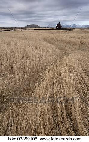"Black Church of Buoir, Snaefellsnes, Iceland, Europe" View Large Photo Image Stock Photo - "Black Church of Buoir, Snaefellsnes, Iceland, Europe". Fotosearch