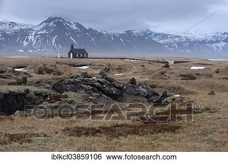 "Black Church of Buoir, Snaefellsnes, Iceland, Europe" View Large Photo Image Stock Photograph - "Black Church of Buoir, Snaefellsnes, Iceland, Europe". Fotosearch