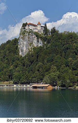 Stock Image - "Bled Castle, Lake Bled, Bled, Upper Carniola, Slovenia, Europe". Fotosearch