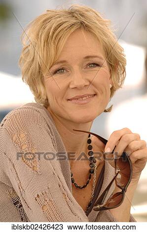 Stock Image - "Blonde woman, 40-50 years, portrait". Fotosearch