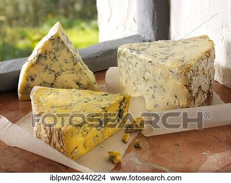 Blue and White Stilton and Creamy Blacksticks cheese View Large Photo Image Picture - Blue and White Stilton and Creamy Blacksticks cheese. Fotosearch
