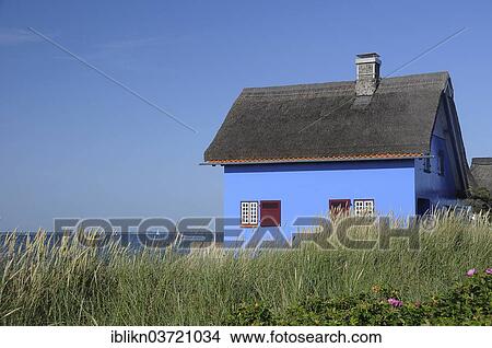 "Blue beach house, Graswarder, Heiligenhafen, Schleswig-Holstein, Germany, Europe" View Large Photo Image Picture - "Blue beach house, Graswarder, Heiligenhafen, Schleswig-Holstein, Germany, Europe". Fotosearch