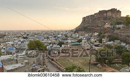 "Blue City, historic town centre and Mehrangarh Fort, Jodhpur, Rajasthan, India, Asia" View Large Photo Image Stock Photo - "Blue City, historic town centre and Mehrangarh Fort, Jodhpur, Rajasthan, India, Asia". Fotosearch