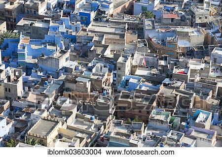 "Blue City, roofs of the historic town centre, Jodhpur, Rajasthan, India, Asia" View Large Photo Image Picture - "Blue City, roofs of the historic town centre, Jodhpur, Rajasthan, India, Asia". Fotosearch