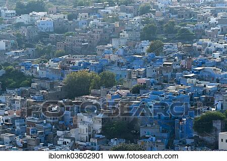 "Blue City, roofs of the historic town centre, Jodhpur, Rajasthan, India, Asia" View Large Photo Image Stock Image - "Blue City, roofs of the historic town centre, Jodhpur, Rajasthan, India, Asia". Fotosearch