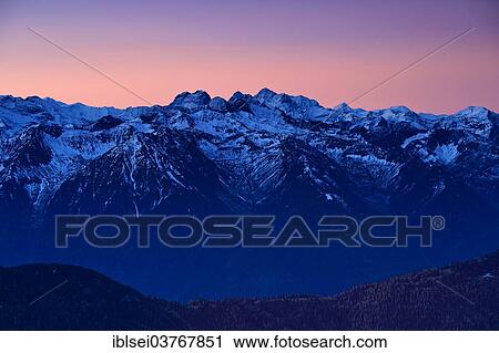 "Blue hour and sunset over the mountains, Ehrwald, Tyrol, Austria, Europe" View Large Photo Image Stock Image - "Blue hour and sunset over the mountains, Ehrwald, Tyrol, Austria, Europe". Fotosearch